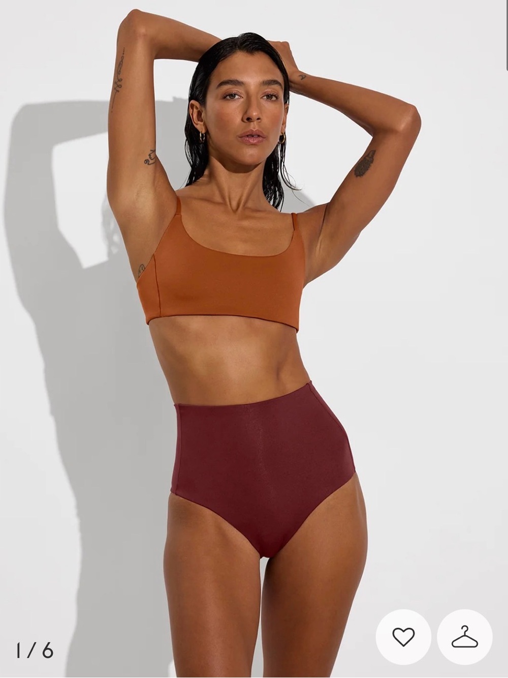 Left On Friday | Pool Days Bikini Top in Bronze (Brown) - size  XL